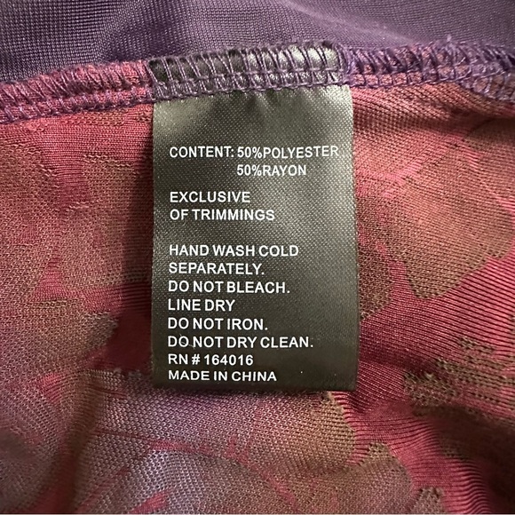 Calessa Embroidered Purple Velvet Jewel Tone Top Long Sleeve SZ Small Boho EUC - Picture 5 of 9